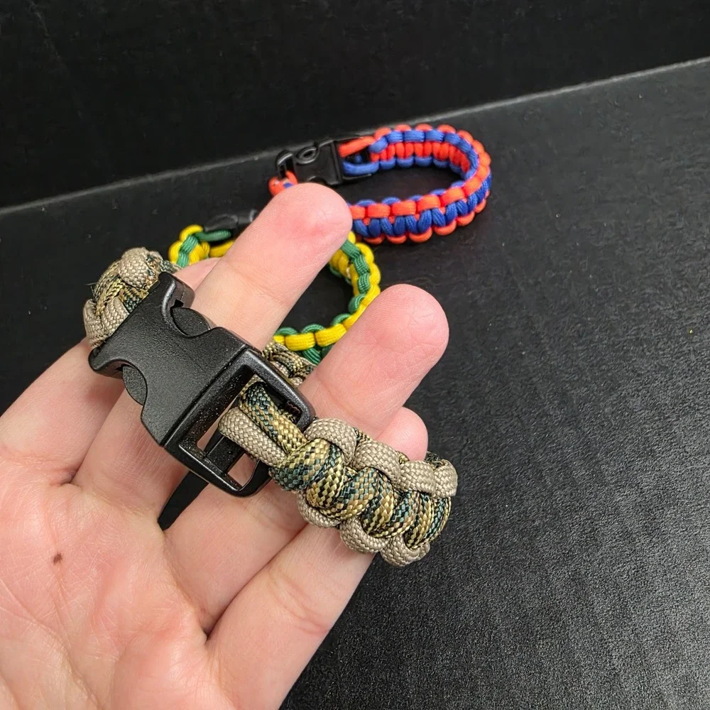 Handmade Paracord Survival Bracelet Lot Multi-Color Outdoor Gear 4pc